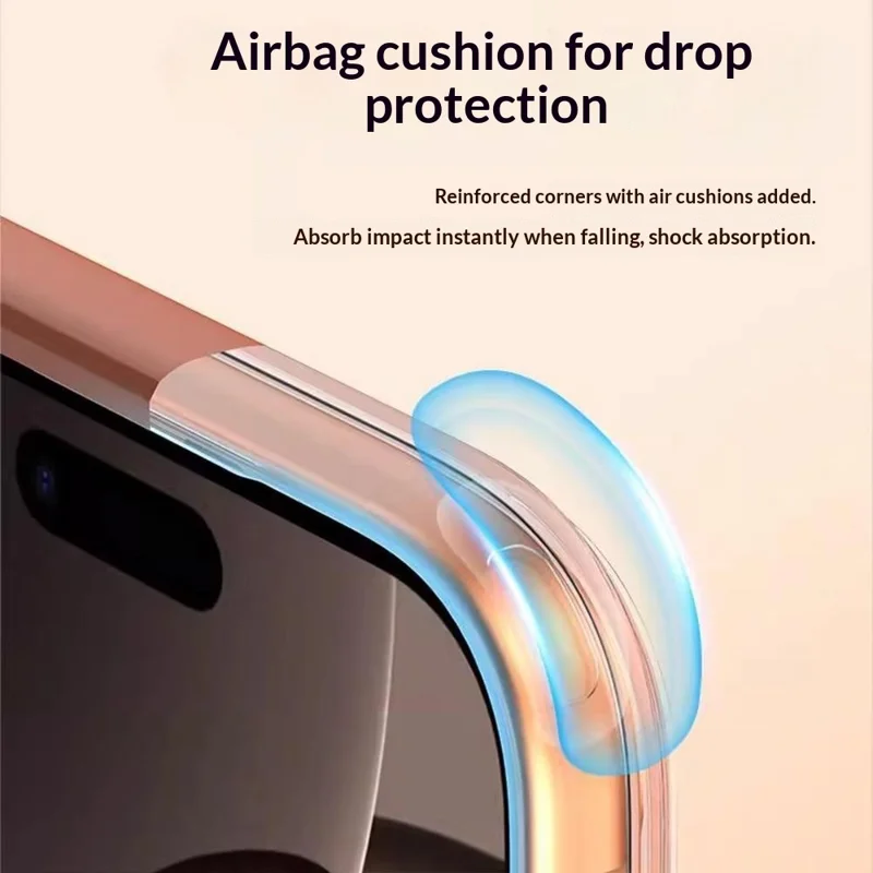 Funda para iPhone 17 Pro Max con botón de foto de IA Matte PC + Cubierta de teléfono TPU compatible con MagSafe - Naranja