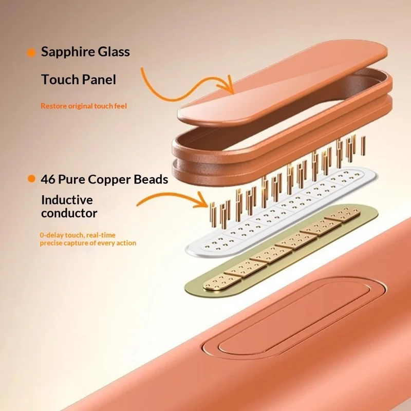 Funda para iPhone 17 Pro Max con botón de foto de IA Matte PC + Cubierta de teléfono TPU compatible con MagSafe - Naranja