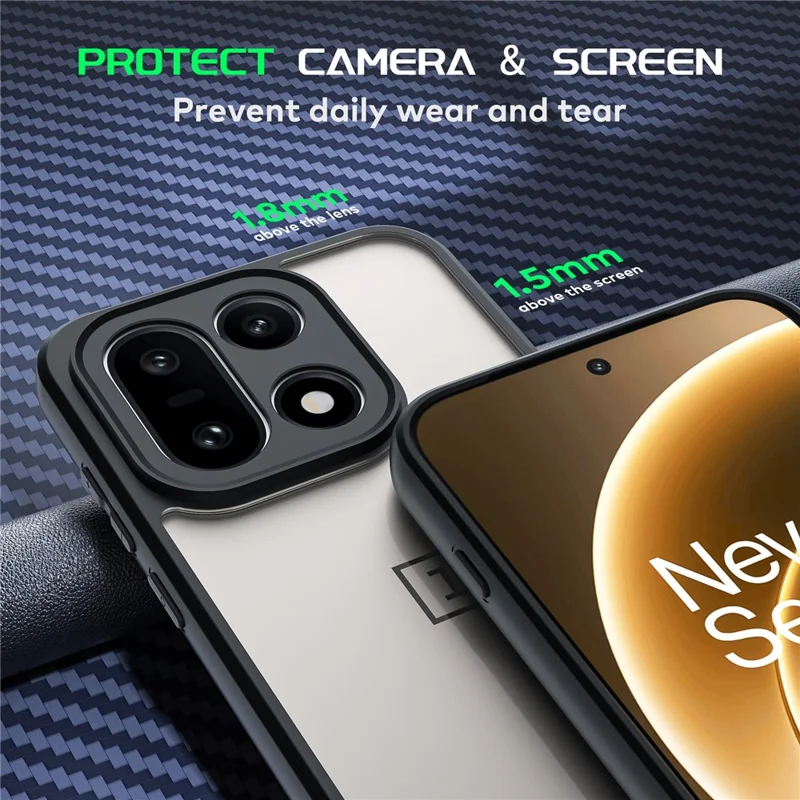 For OnePlus 15 5G Case Shockproof PC + TPU Clear Phone Back Cover