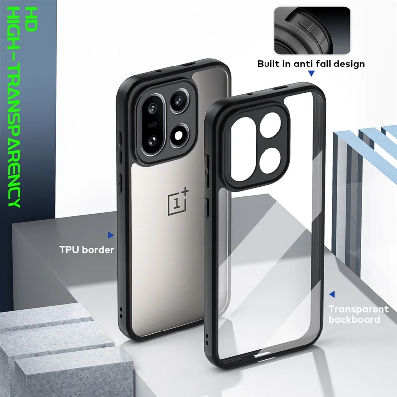 For OnePlus 15 5G Case Shockproof PC + TPU Clear Phone Back Cover