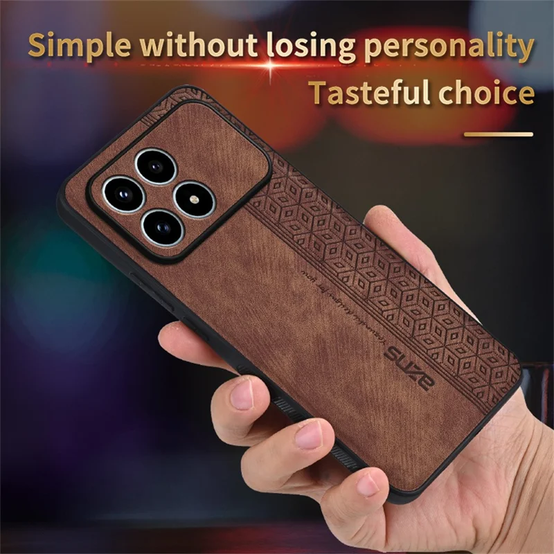 AZNS Funda para Xiaomi Redmi K90 5G / Poco F8 Pro, carcasa protectora de cuero PU cubierta de TPU para teléfono - Beige