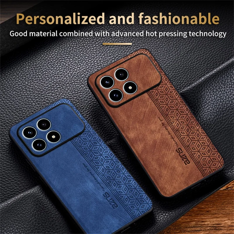 AZNS Funda para Xiaomi Redmi K90 5G / Poco F8 Pro, carcasa protectora de cuero PU cubierta de TPU para teléfono - Beige