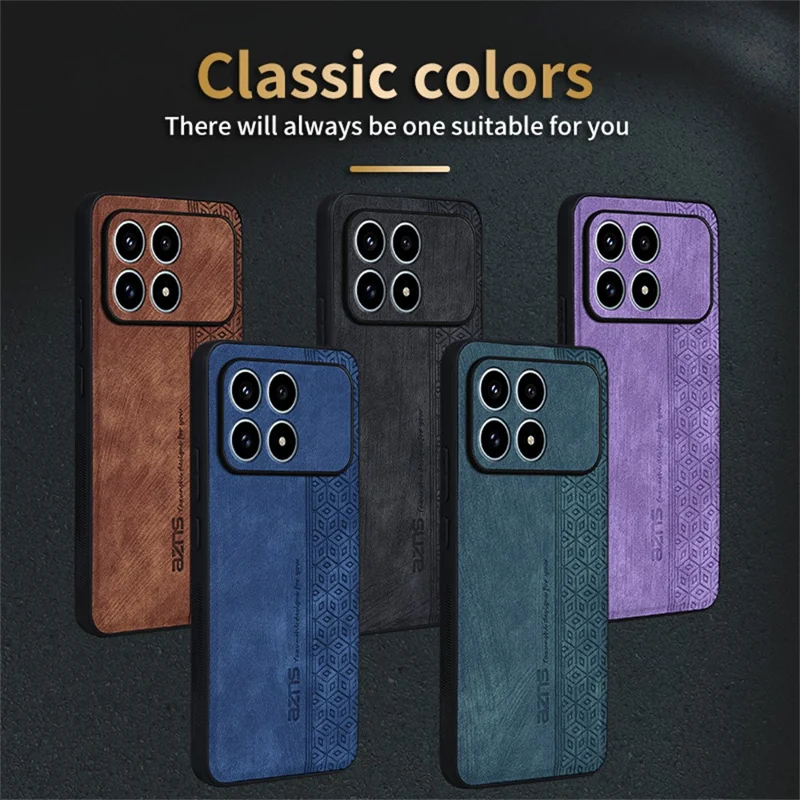 AZNS Funda para Xiaomi Redmi K90 5G / Poco F8 Pro, carcasa protectora de cuero PU cubierta de TPU para teléfono - Beige