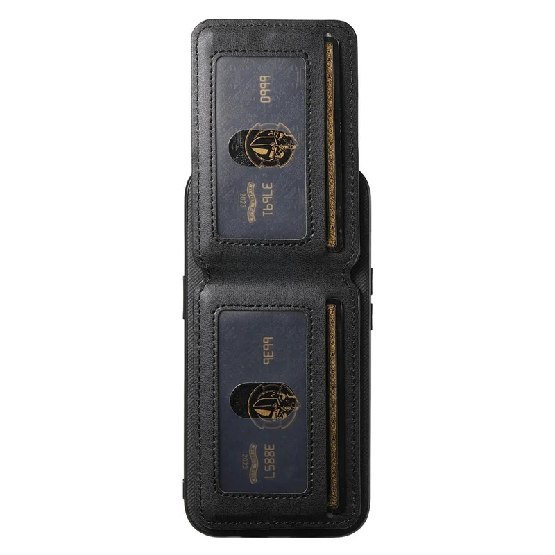 Custodia per telefono per Honor 400 Smart 5G / 400 Smart 4G / X7d 4G / X7d 5G, rivestimento in tessuto in pelle + PC + TPU con blocco RFID e porta carte - Nero