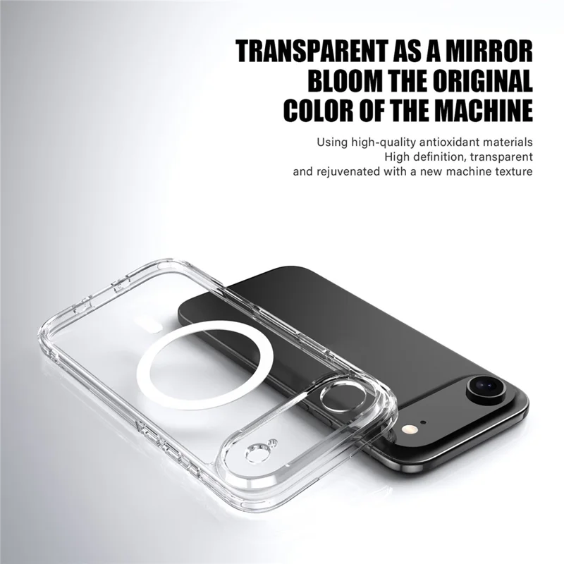 IPAKY For iPhone Air Clear Case TPU + PC Slim Phone Back Cover Compatible with MagSafe - Transparent