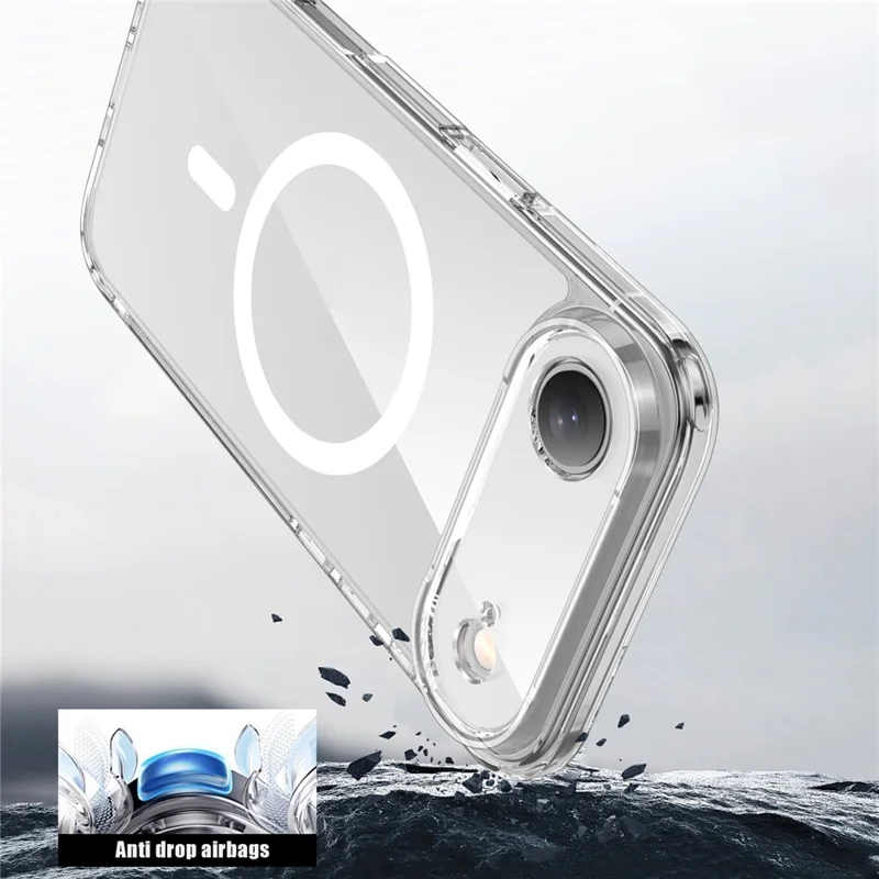 IPAKY For iPhone Air Clear Case TPU + PC Slim Phone Back Cover Compatible with MagSafe - Transparent