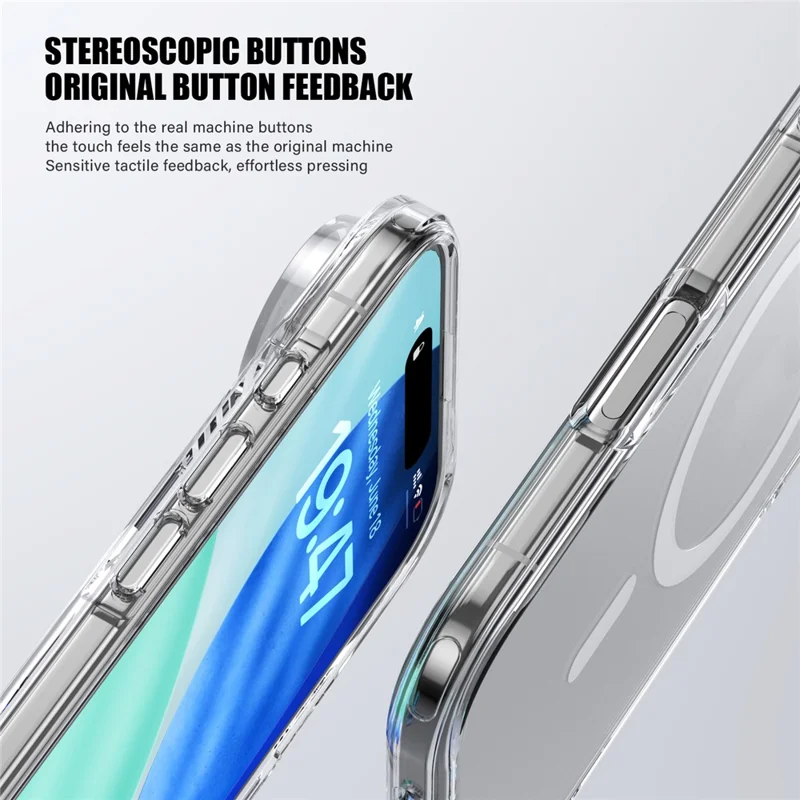 IPAKY For iPhone Air Clear Case TPU + PC Slim Phone Back Cover Compatible with MagSafe - Transparent