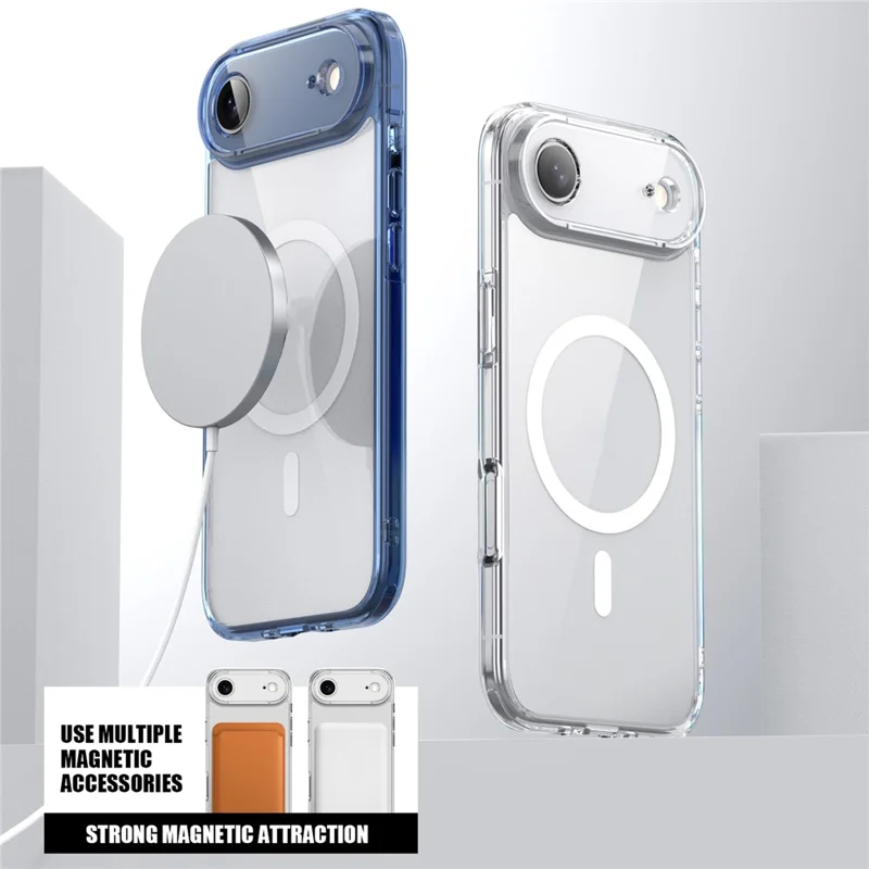 IPAKY For iPhone Air Clear Case TPU + PC Slim Phone Back Cover Compatible with MagSafe - Transparent