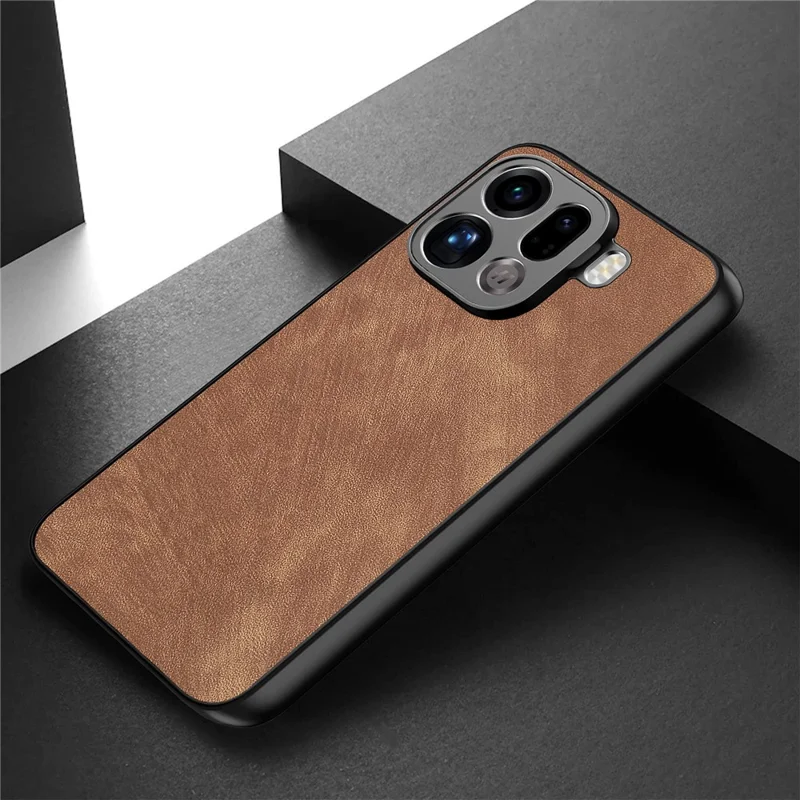 Voor Oppo Find X9 Pro 5G Hoesje Stootvrij Slank Retro Leren Telefoon Achterkant - Bruin