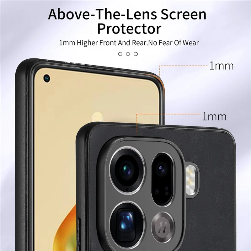 For Oppo Find X9 Pro 5G Case Kickstand Leather + TPU Non-Slip Protective Cover with Card Slots - Black