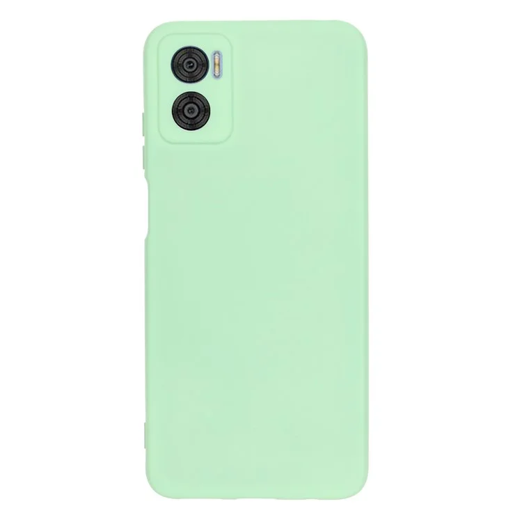 Per Motorola Moto E22 4G / E22i 4G Custodia in Silicone Liquido Anti-Graffio Fodera Morbida Protezione della Fotocamera Custodia per Telefono con Cinturino - Verde