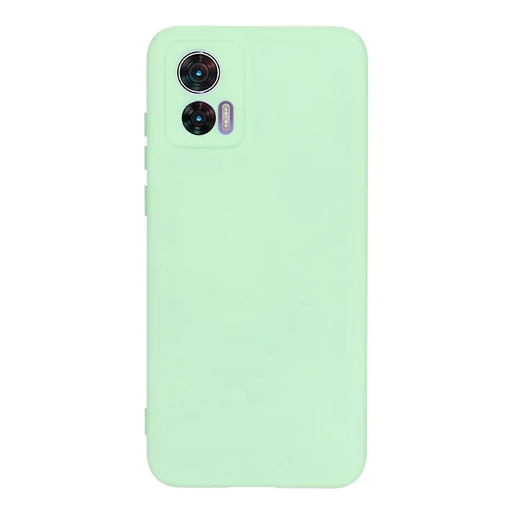Pour Motorola Edge 30 Neo 5G / Edge 30 Lite Anti-rayures Étui de téléphone portable en silicone liquide Coque de protection antichoc avec sangle - Vert