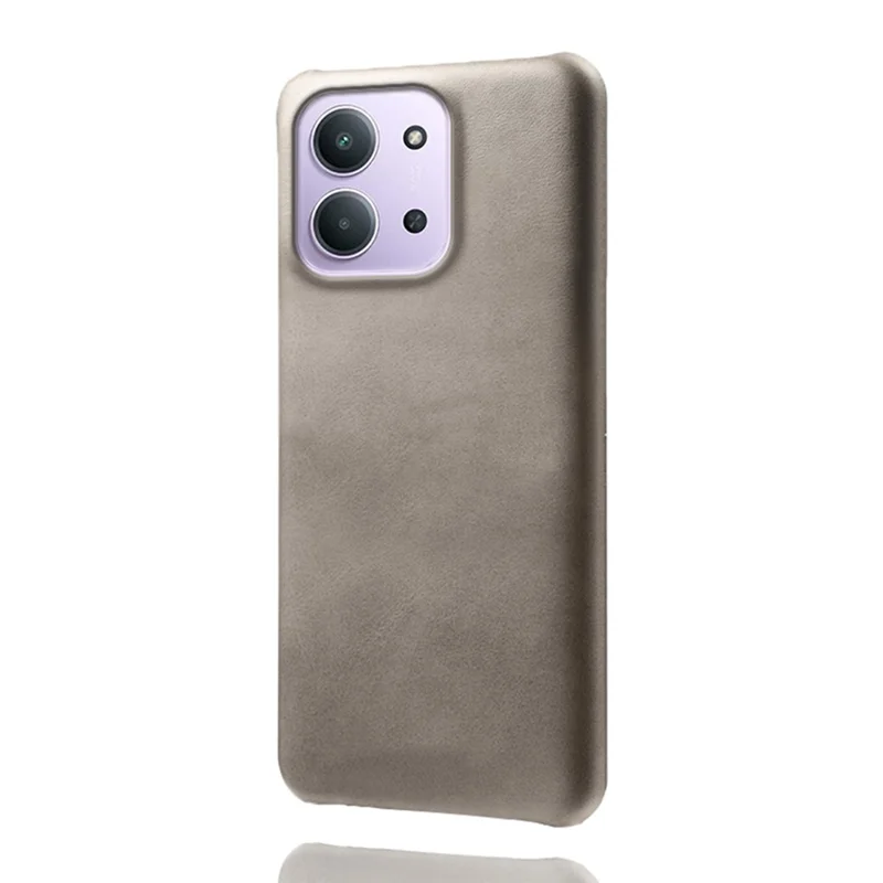 Phone Case for Xiaomi Redmi 15C 4G (EU) (173mm) / Redmi 15C 5G (EU) (173mm) / Poco C85 4G (173mm) Calf Texture PU Leather Hard PC Cover - Grey