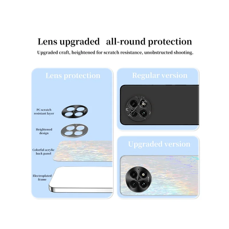 For OnePlus 13 Colorful Phone Case Ultra Slim Dropproof Hard PC Back Cover - White