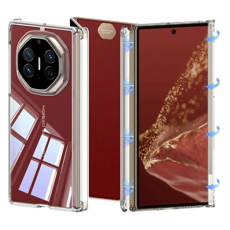 GKK til Huawei Mate XT Ultimate / XTs Ultimate Case med magnetisk snoringsdesign, klart TPU-telefonomlægning - transparent