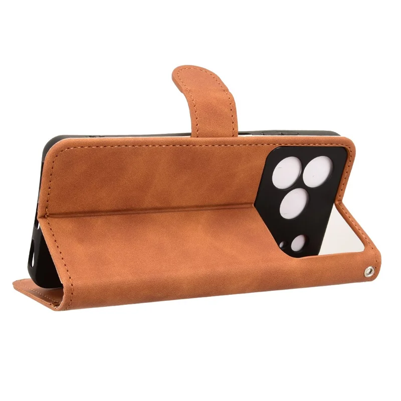 Чехол-книжка из искусственной кожи с подставкой и отделением для карт для Doogee Note 56, ощущение как у кожи, защита от падений, коричневый цвет