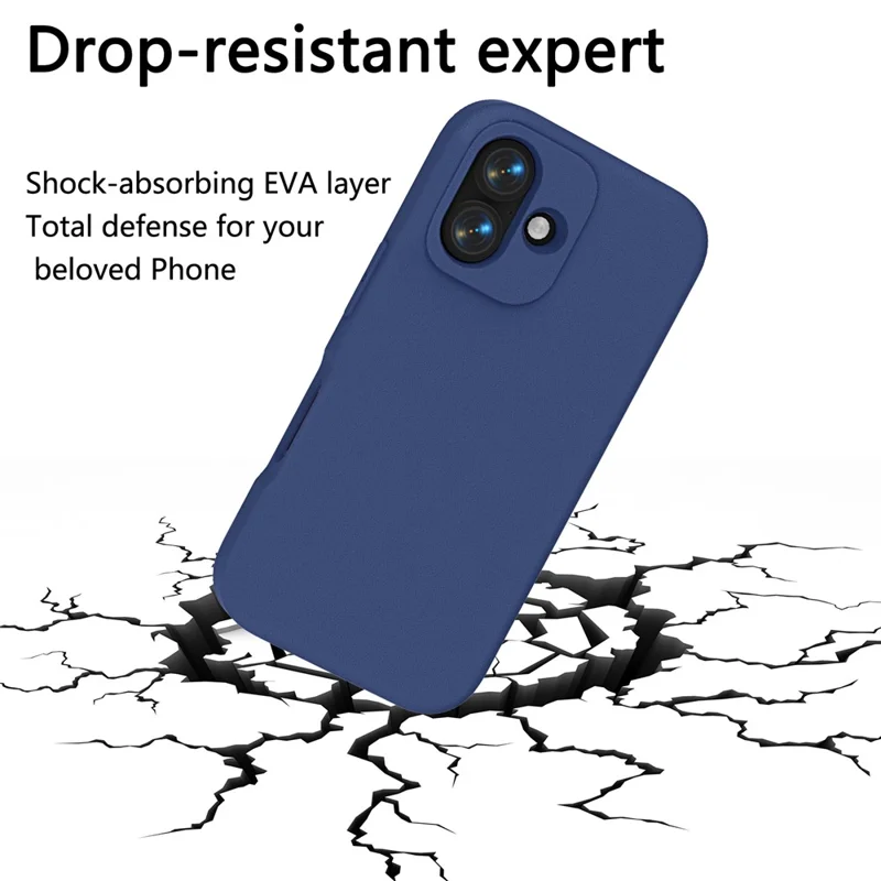 Cover per iPhone 17, Custodia Posteriore in EVA Antishock - Blu Navy