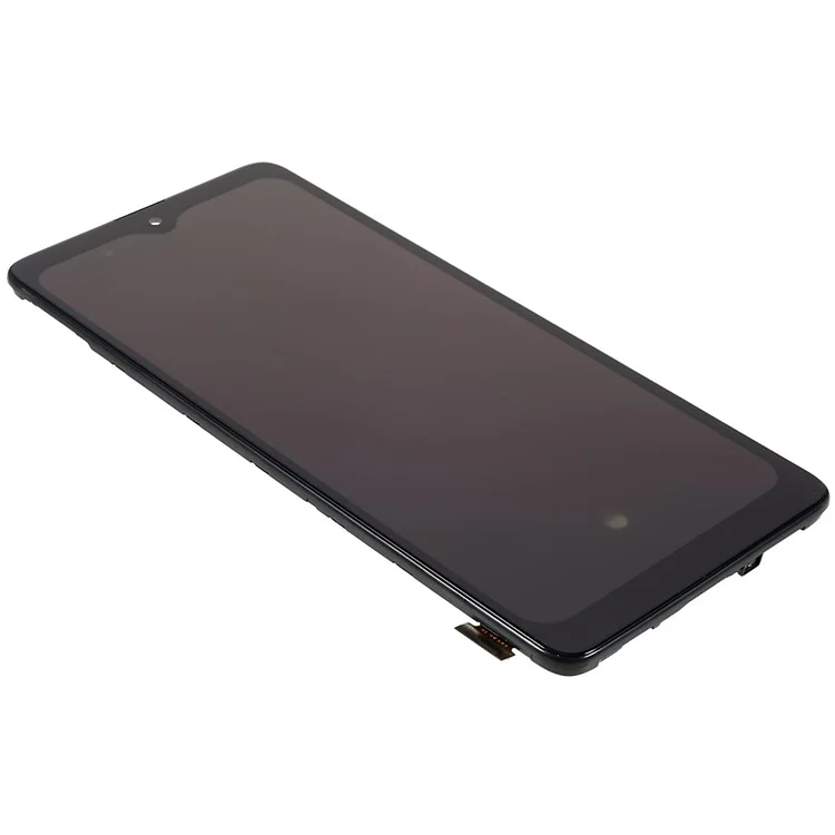 Para Samsung Galaxy A71 4G SM-A715 Grado C Ensamblaje de pantalla OLED y digitalizador + Marco (sin logotipo)