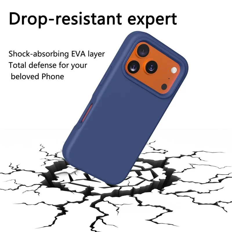 Cover per iPhone 17 Pro Max, Custodia Posteriore in EVA Antishock - Blu Navy
