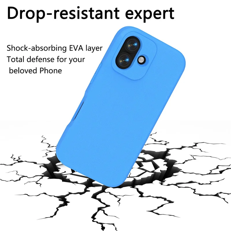 Cover per iPhone 16 Cover Posteriore in EVA Antishock - Blu