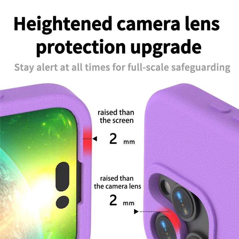 Für iPhone 16 Pro Hülle stoßfest EVA Handy-Rückseite - Lila