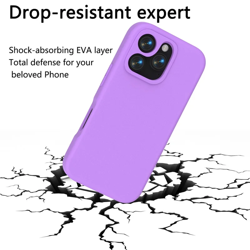 Für iPhone 16 Pro Hülle stoßfest EVA Handy-Rückseite - Lila