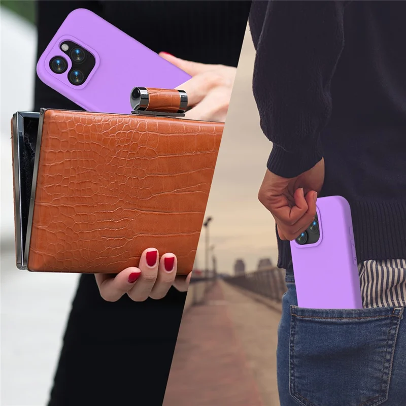 Für iPhone 16 Pro Hülle stoßfest EVA Handy-Rückseite - Lila