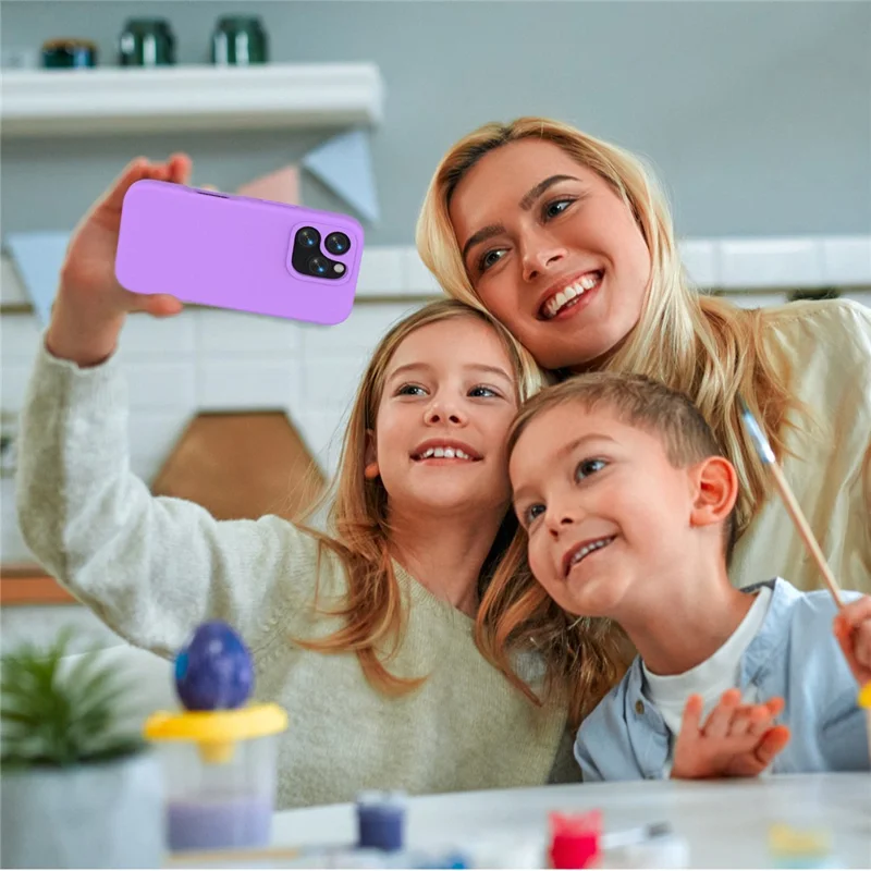 Für iPhone 16 Pro Hülle stoßfest EVA Handy-Rückseite - Lila