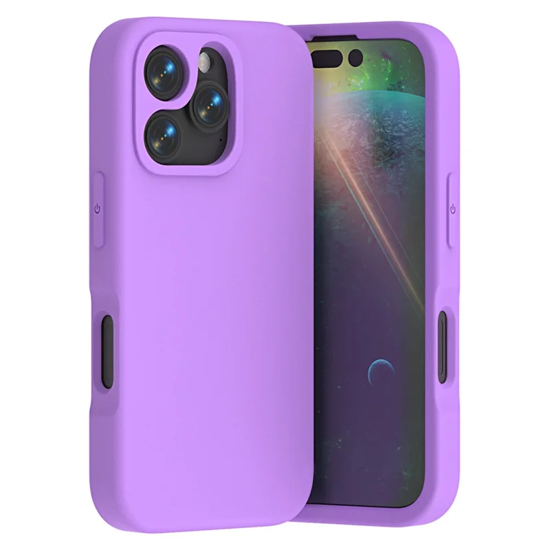 For iPhone 16 Pro Max Case Shockproof EVA Phone Back Cover - Purple
