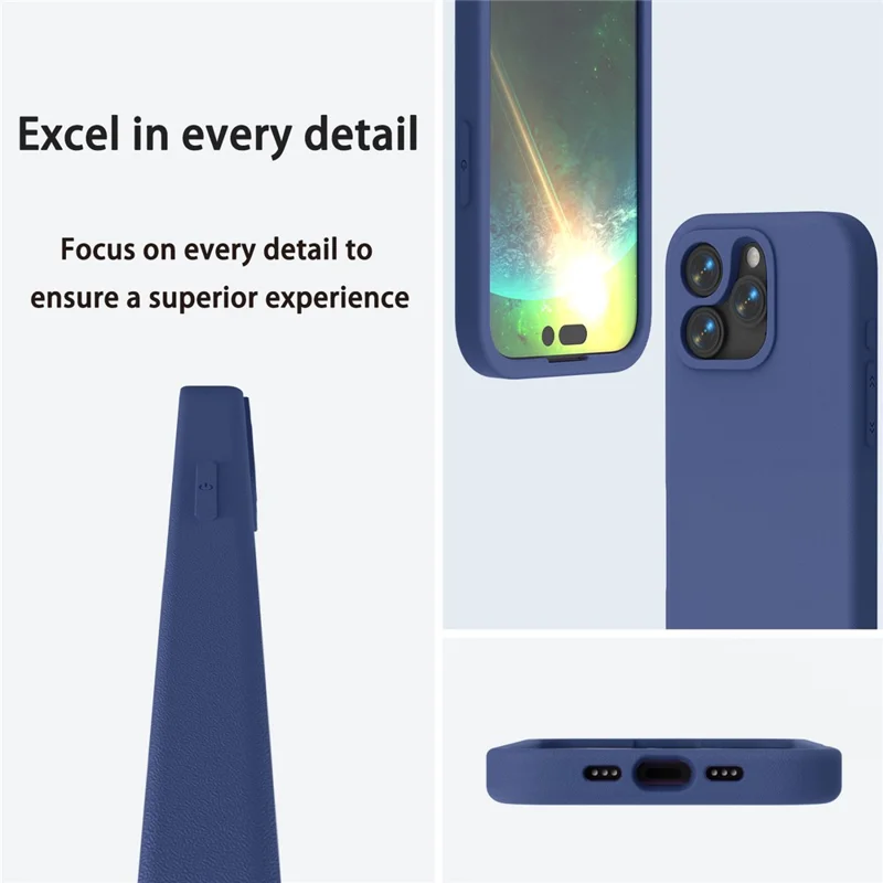 For iPhone 15 Pro Max Case Shockproof EVA Phone Back Cover - Navy Blue