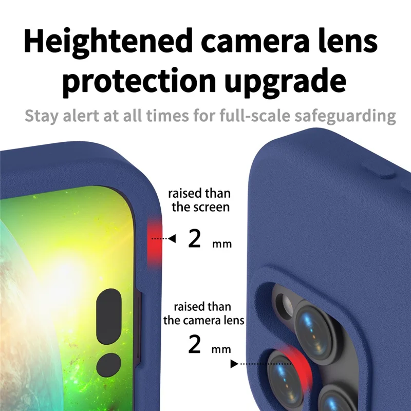 For iPhone 13 Pro Max Case Shockproof EVA Phone Back Cover - Navy Blue