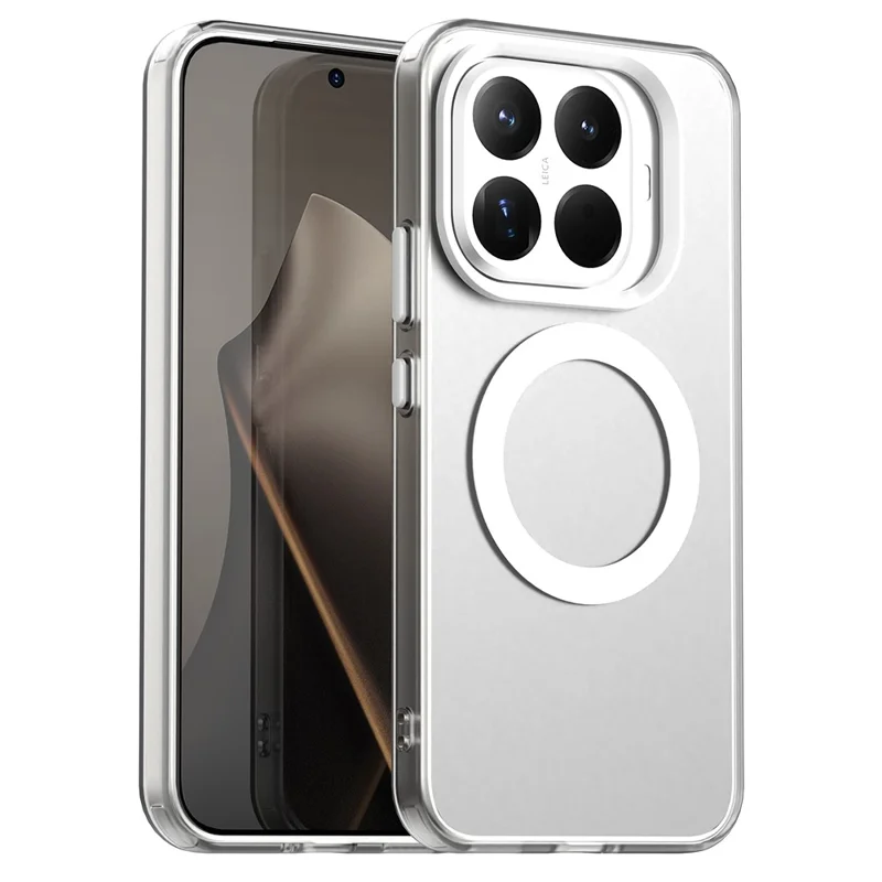 Étui Xiaomi 15T Pro Compatible avec MagSafe Antichoc Hybride pour Coque Arrière de Téléphone - Blanc