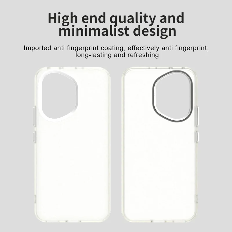 Fodral till Honor 400 5G (Global) PC + TPU + PET, matt, stötsäkert mobilhölje - Vit