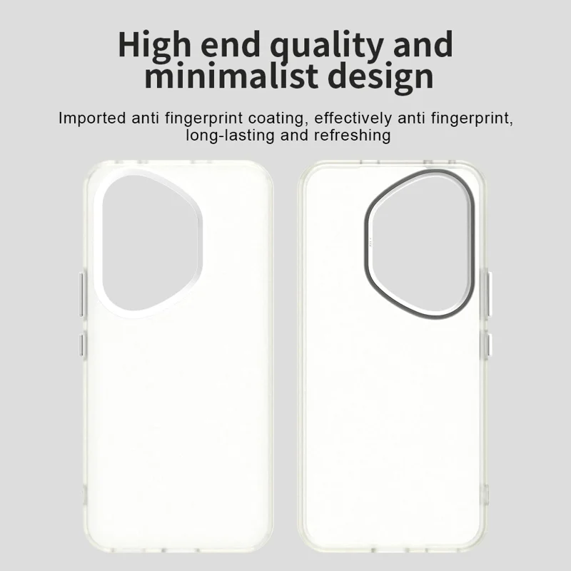 Чехол для телефона For Honor 400 Pro 5G (Global) PC + TPU + PET Matte Anti-Drop - белый