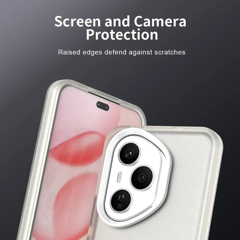 Чехол для телефона For Honor 400 Pro 5G (Global) PC + TPU + PET Matte Anti-Drop - белый