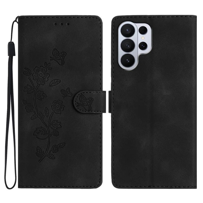 Wholesale Leather Case For Samsung Galaxy S26 Ultra Imprinted Flower