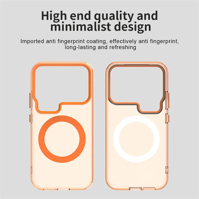 Funda para Xiaomi 17 Pro Compatible con MagSafe, Antiimpactos, Funda Trasera Híbrida para Teléfono - Naranja