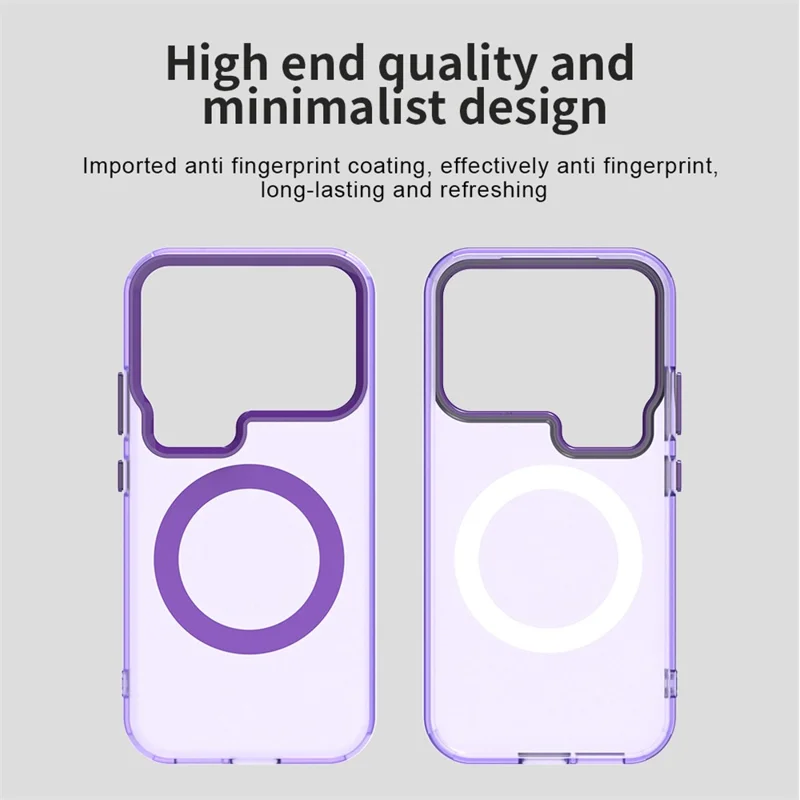 For Xiaomi 17 Pro Max Magnetic Case Anti Drop Hybrid Phone Back Cover - Purple