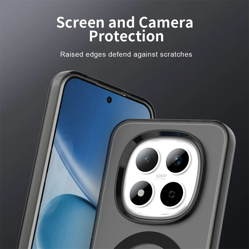 Obudowa na Xiaomi Redmi Note 15 Pro 5G Kompatybilna z MagSafe Antywypadkowa Hybrydowa Pokrywa Tylna Telefonu - Czarny