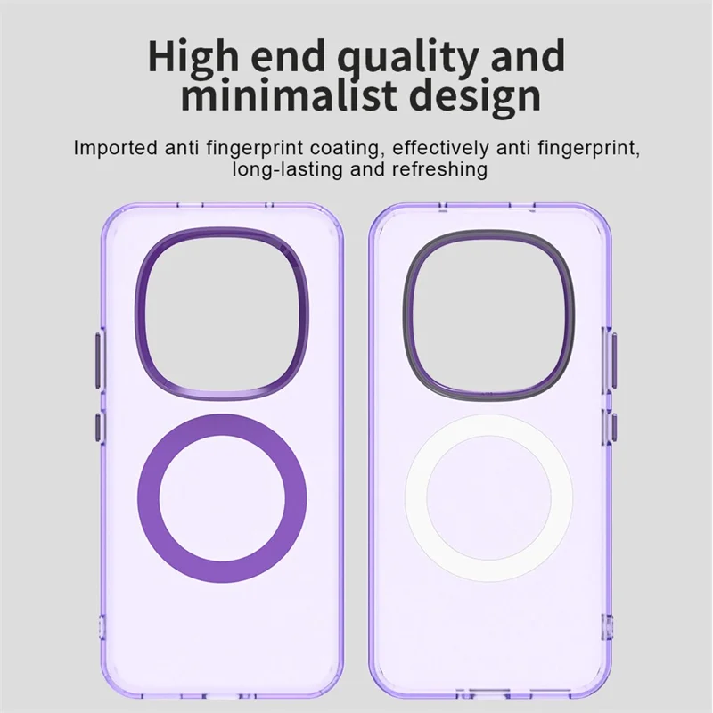 Til Xiaomi Redmi Note 15 Pro+ 5G Taske Kompatibel med MagSafe Anti-drop Hybride Telefon Bagdæksel - Lilla