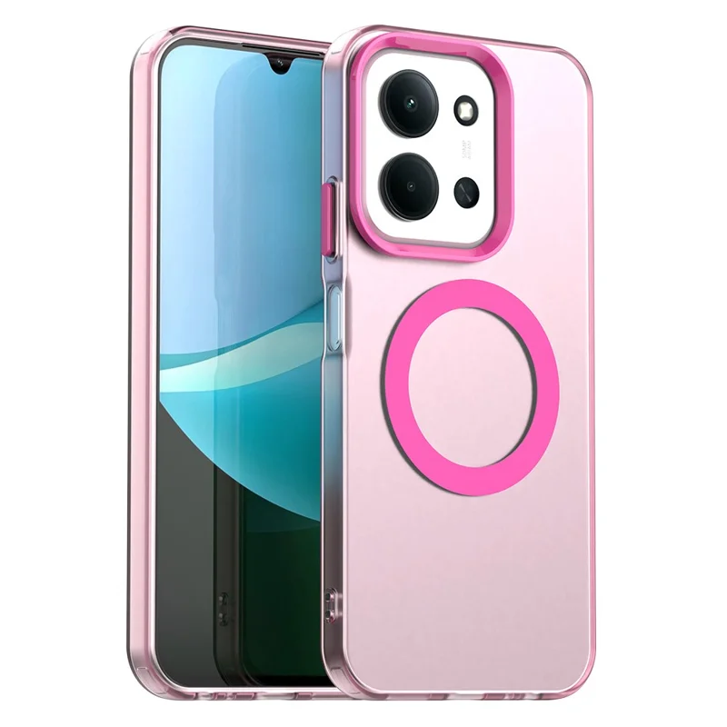 For Xiaomi Redmi 15C 4G (Global) (171mm) Case Magnetic Case Anti Drop Hybrid Phone Back Cover - Red