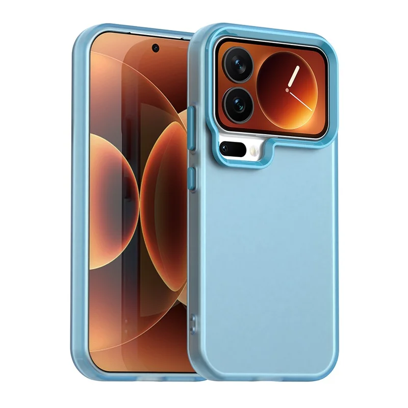 Coque pour Xiaomi 17 Pro, housse arrière antidéflagrante mate en PC + TPU + PET - Bleu