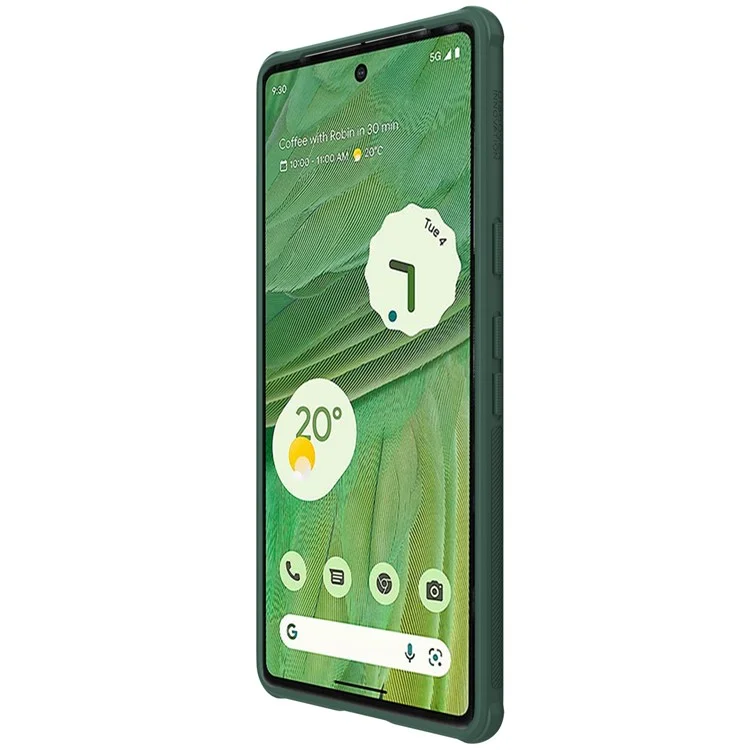 Nillkin Super Frosted Shield Pro Téléphone Pour Google Pixel 7 5G, pc + Tpu Anti-scratch Matte Fine Téléphone Couverture - Vert