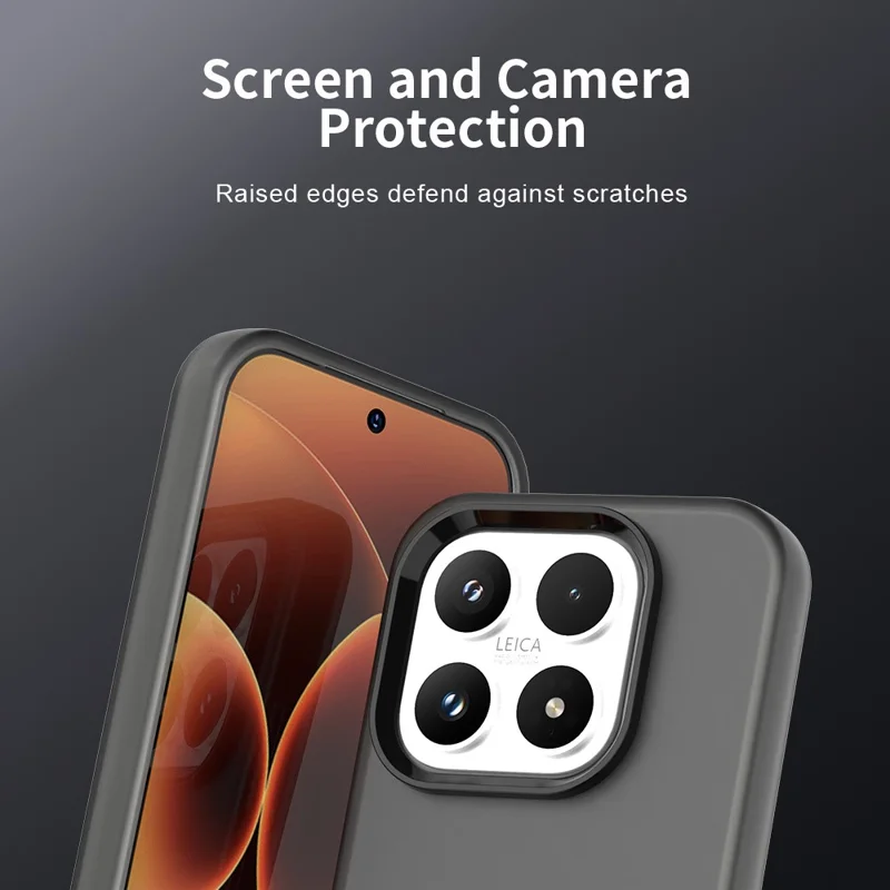 غطاء لهاتف شاومي 17 من مادة البولي كربونات + TPU + PET مات مقاوم للسقوط - أسود