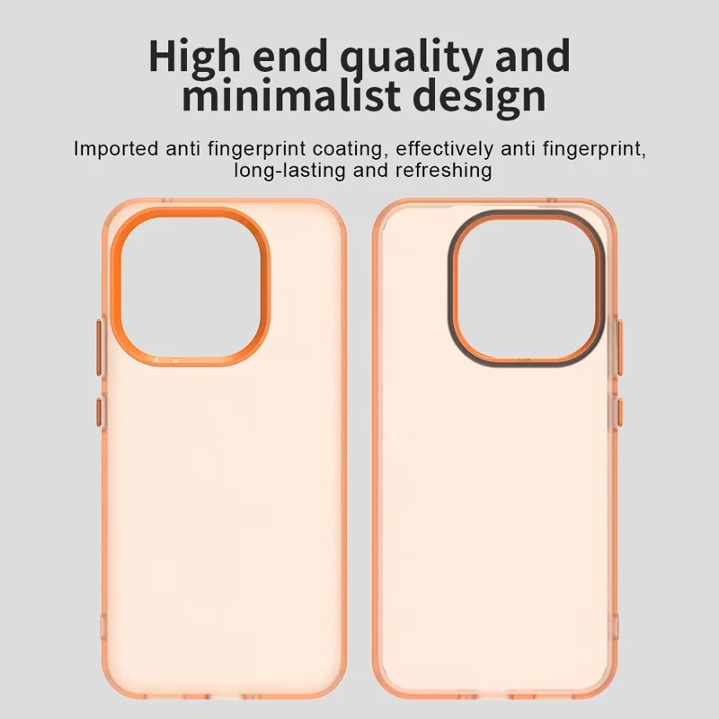 For Xiaomi 15T Case PC + TPU + PET Matte Anti-Drop Phone Back Cover - Orange