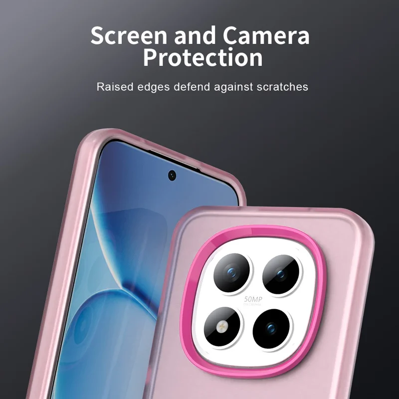 Xiaomi Redmi Note 15 Pro 5G-hoesje PC + TPU + PET mat anti-val achterklep - Rood