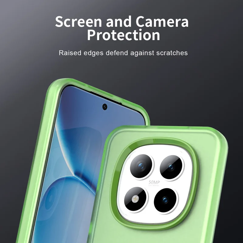 Til Xiaomi Redmi Note 15 Pro+ 5G Case PC + TPU + PET Matt Anti-drop Telefon Bagdæksel - Grøn