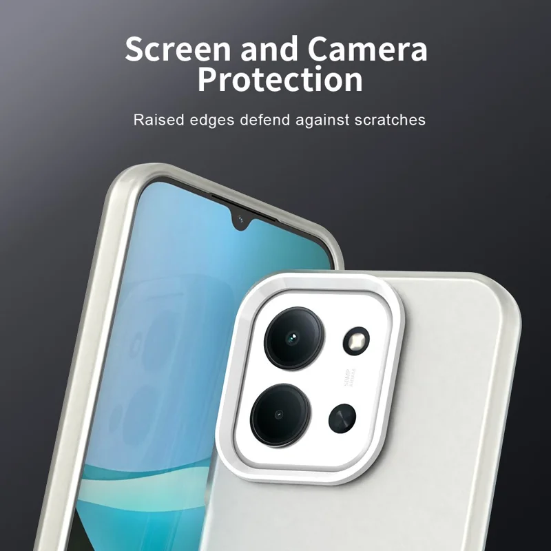 Obudowa na telefon do Xiaomi Redmi 15C 5G (UE) (173 mm) / 15C 4G (UE) (173 mm) PC + TPU + PET matowa ochrona przed upadkiem - Biały