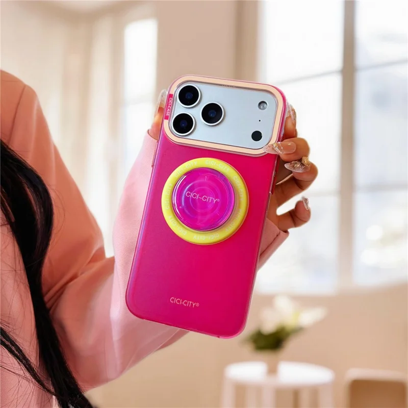 CICI-CITY Capa Magnética para iPhone 17 Pro Max Compatível com MagSafe Capa para Telemóvel PC + TPU IMD - Vermelho