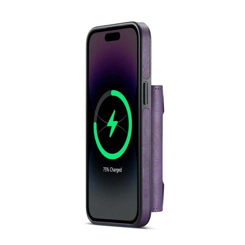 MAGKING K4 Series Obudowa na iPhone 14 Pro Max Kompatybilna z MagSafe, Odłączany Portfelik, Pokrowiec z PU, TPU i PC - Fioletowy